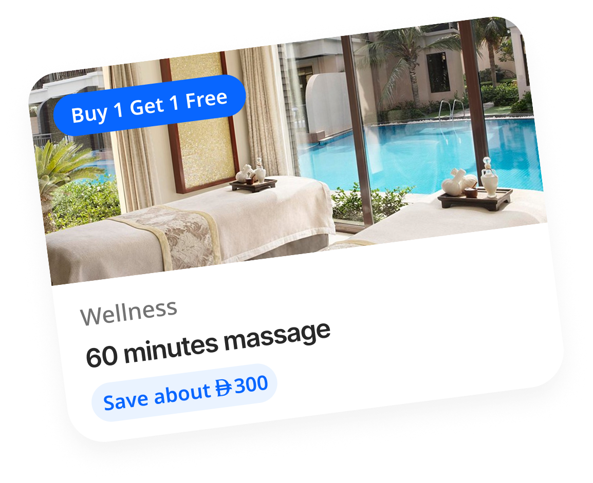 60 minutes massage - Wellness, save about AED 300